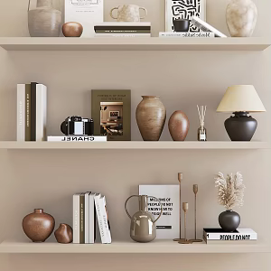 Quiet Wind Pot Book Ornaments Table Lamp 3d model