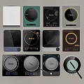 Various Modern Electric Hob Designs With Different Colors And Styles For Kitchen Use 3d model