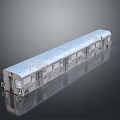 Highly Detailed 3D Render Of Weathered Train With Reflective Background