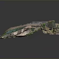 Ancient Architectural Ruins With Remaining Stone Walls And Earth Ground Structure