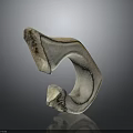 Unique Irregular Ring Shaped Ceramic Household Decorative Object With Beige Brown Texture And Glossy Finish