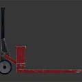 Red And Black Manual Pallet Jack With Heavy Duty Wheels For Industrial Use