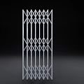 Modern Metal Gate with Intricate Geometric Cross Lattice Design and Durable Structure