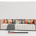 New Chinese Style Combination Sofa Multi-Person Sofa 3d model