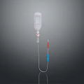 Medical IV Infusion Set With Clear Bag Tubing Flow Regulator And Needle