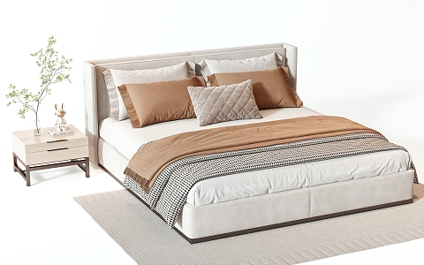 Double bed 3d model