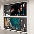 Modern Entertainment Center Design With TV Storage Shelves And Decorative Accents