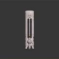 Vintage White Radiator With Orange Knob Valve For Home Heating Decor