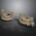 Bird Nests Made Of Stones And Twigs With Unique Circular And Curved Designs