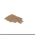 Natural Stone Ground Paving with Irregular Beige Slabs and Seam Details