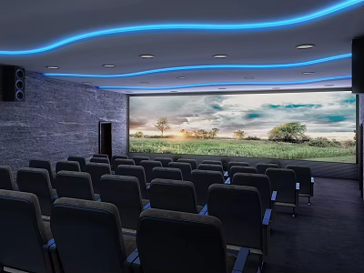 Modern Cinema Exhibition Hall 3d model