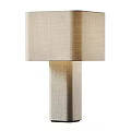 Modern Table Lamps With Fabric Shades And Textured Bases In Neutral Colors