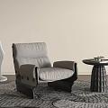 Middle Ancient Leisure Chair Middle Ancient Leisure Chair Single Chair Middle Ancient Floor Lamp Middle Ancient Carpet 3d model
