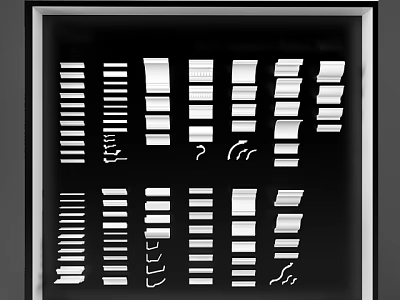 Collection Of Decorative Molding Samples With Different Design Styles For Interior Decoration Projects 3d model