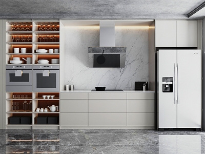 Cabinet Wine Cabinet West Kitchen Cabinet Apartment Cabinet 3d model