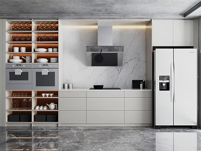 Cabinet Wine Cabinet West Kitchen Cabinet Apartment Cabinet 3d model