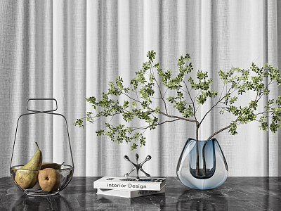 Modern Ornaments Combination Vase Plant model