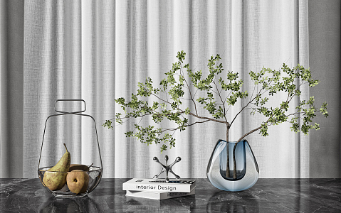 Modern Ornaments Combination Vase Plant 3d model