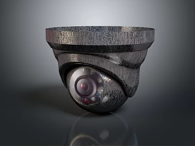 Modern Camera Monitor Head Security Surveillance Camera 3d model