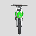 Green Dirt Motorcycle With Number 2 And Pro Taper Handlebars Off Road Tires