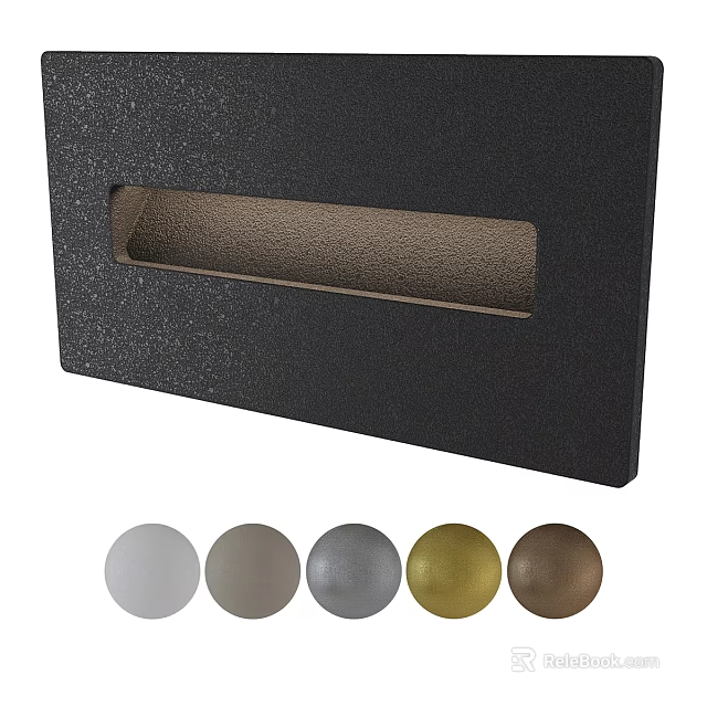 Sleek Black Wall Light Design With Multiple Color Options For Home Interior 3d model