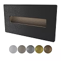 Sleek Black Wall Light Design With Multiple Color Options For Home Interior 3d model
