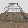 Furniture Steel Frame Structure With Industrial Metal Supports And Foundation