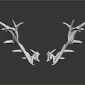 Two Unique White Branch Shaped Decorative Items For Home Decoration