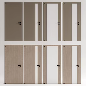 Modern swing door combination 3d model
