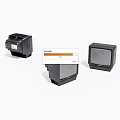 Vintage Black Televisions With Different Sizes And Classic CRT Design