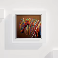 Abstract Painting With Vibrant Colors And Flowing Lines For Modern Wall Art