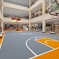 modern basketball court mall basketball court 3d model