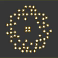 Glowing Candles In Circular Arrangement With Reflective Surfaces On Dark Background