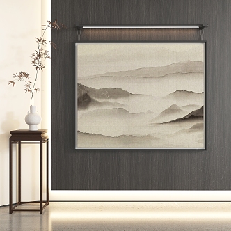 Zen decorative painting 3d model