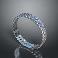 Fashionable Silver Braided Bracelet With Shiny Metallic Design For Wrist Accessories
