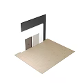 Modern Double Doors Dark Brown and Light Beige Sleek Vertical Lines and Minimalist Design