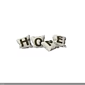 White Brown Cotton Decorative Pillows With HOME Letter Print Design