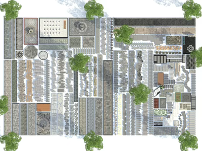 New Chinese pavement sketch 3d model