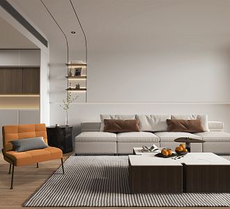 modern living room 3d model