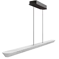 Sleek Modern Pendant Light Design With White Marble And Black Metal Hanging Fixture For Home Decor