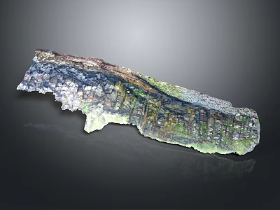 Garden Landscape Featuring Multicolored Rock Rich Texture And Layered Structure 3d model
