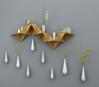 Nordic Wall Shelf Wall Decorations 3d model