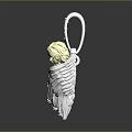 Heart Shaped Jewelry Pendant With Angel Design Silver Base And Gold Accents