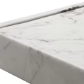 Sleek Modern Dining Table With Marble Top And Metal Base Design Features 3d model
