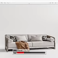 New Chinese Style Combination Sofa Double Sofa 3d model