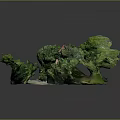 Ancient Church with Red Spire Surrounded by Lush Green Vegetation on Rocky Hillside