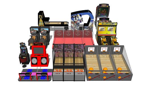 modern game basketball machine 3d model