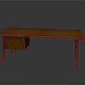 Simple Wooden Dining Table With Drawer Storage In Modern Home Interior Design
