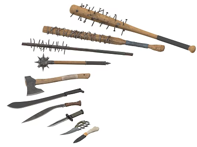 Weapon Cold Weapon Nirvana in Fire Meteor Hammer Axe Dagger Knife 3d model
