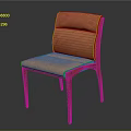 Modern Upholstered Dining Chair With Light Brown Seat And Wooden Frame